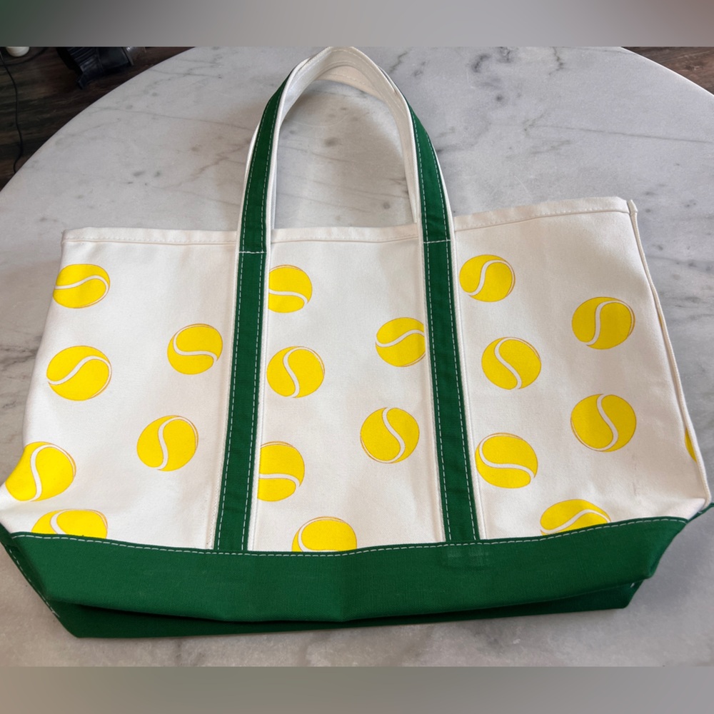 Crab & Cleek - Green and White Tennis Tote Bag 🎾